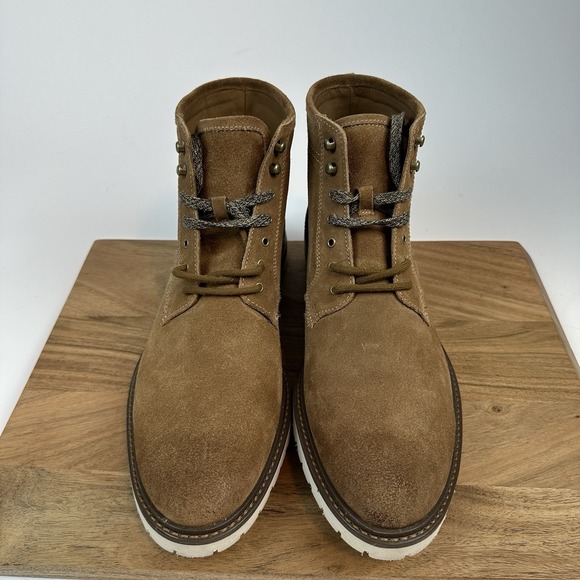 New Mens‎ Johnston & Murphy Barrett Plain Toe Boot Suede Leather Shoes Size 13 M main image 5